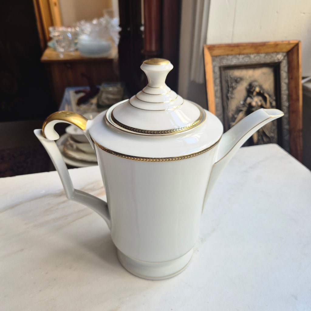 Große Kaffeekanne Porzellan mit Goldrand - Schönwald Bavaria