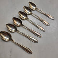 6er Set Antike Kaffeelöffel - Teelöffel – Versilbert mit eleganter Ornament-Prägung