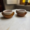 2x Vintage-Keramik-Schälchen – Warme Erdtöne & Zeitloser Handarbeits-Charme