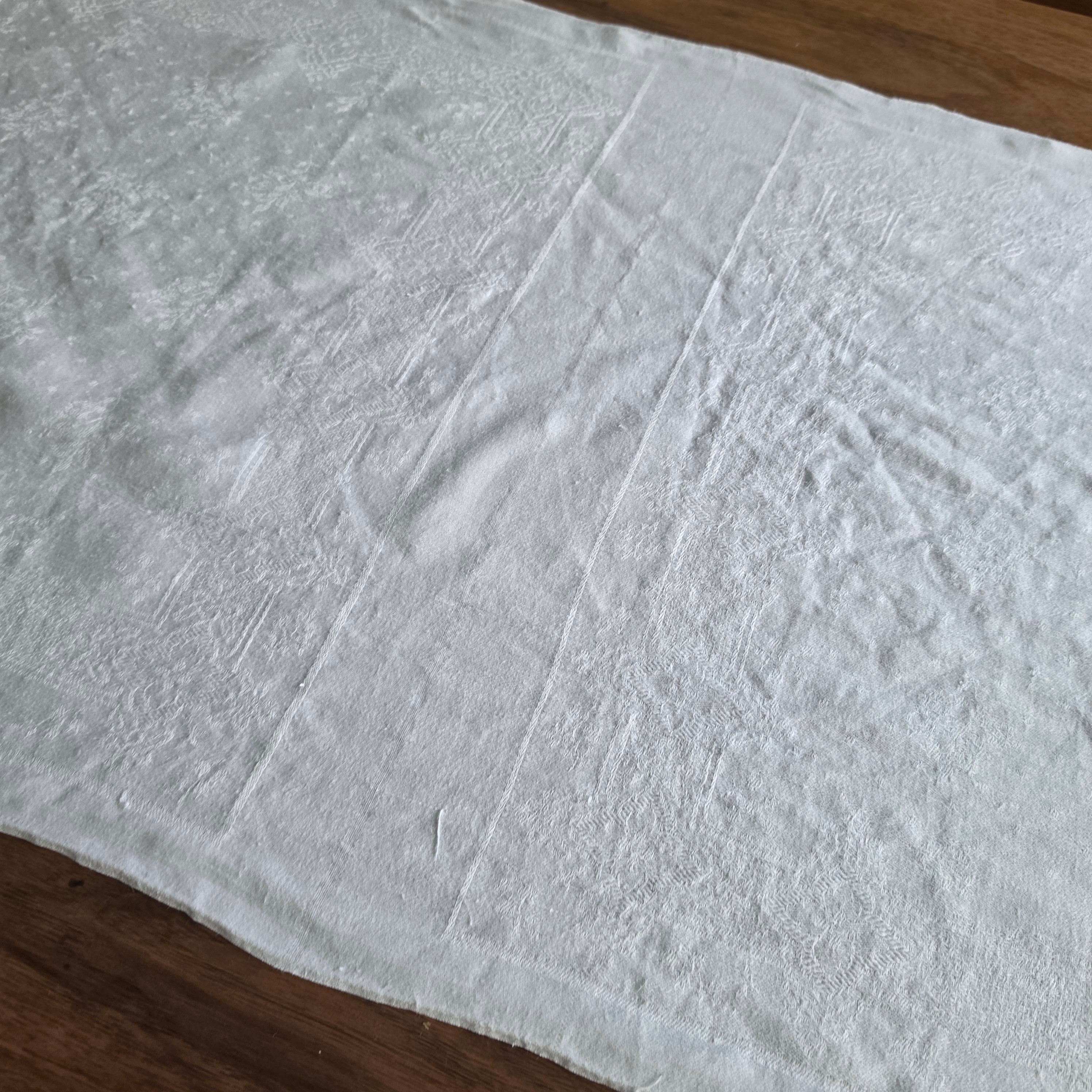 Antiker Baumwolle Tischläufer - Damast-Geschirrtuch im Perser-Design – 58x108cm