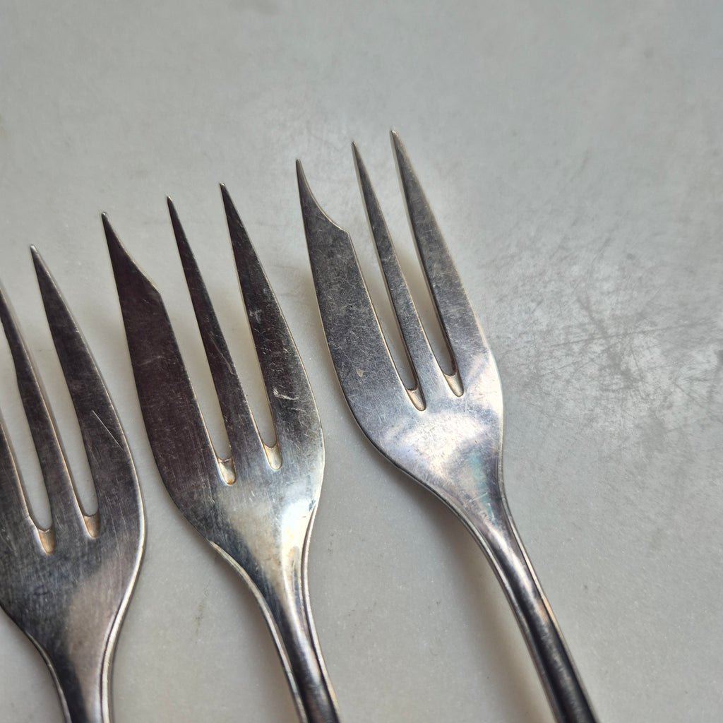 10x Vintage Chippendales Gabeln - Kuchengabeln - 90er Auflage