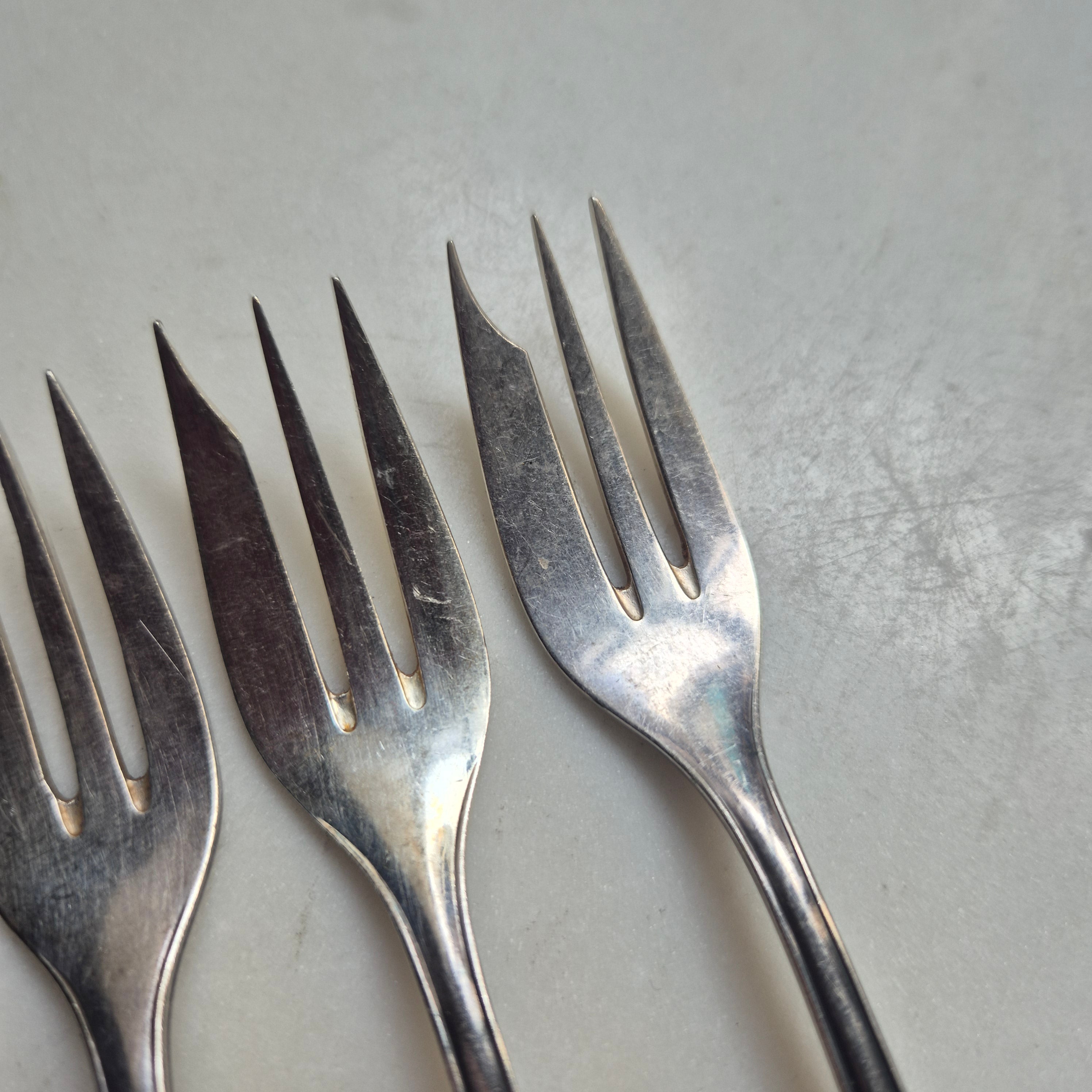 10x Vintage Chippendales Gabeln - Kuchengabeln - 90er Auflage