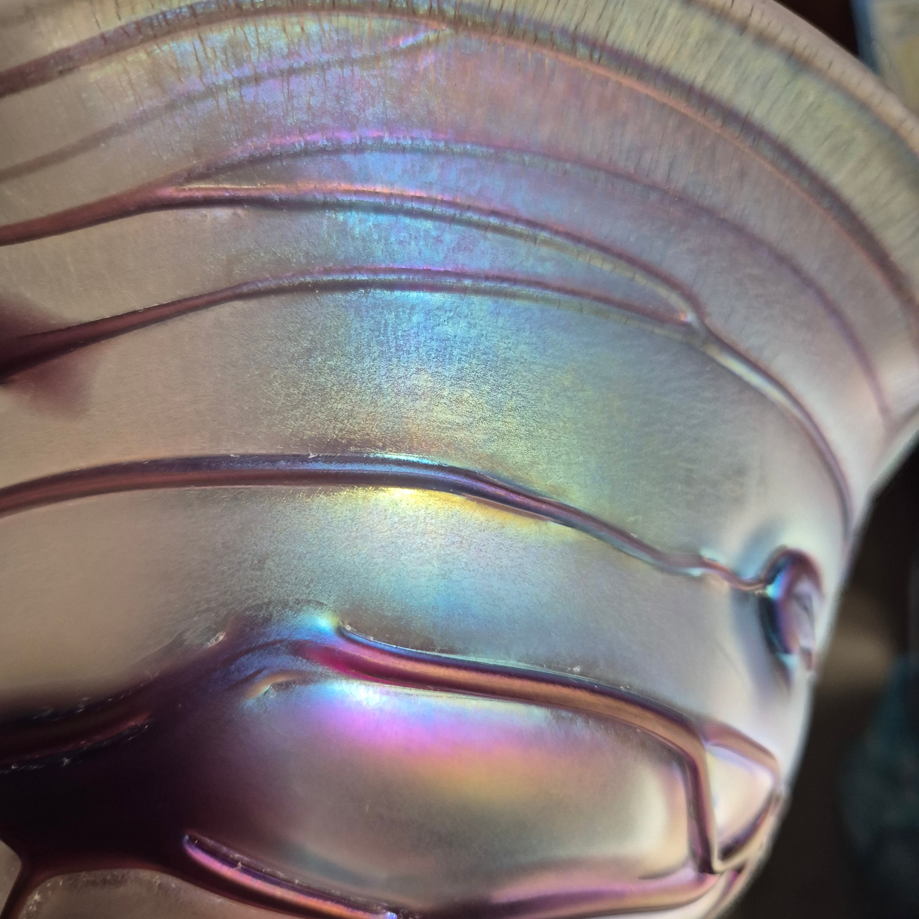Vintage Jugendstil Glas Schale von Freiherr für Poschinger