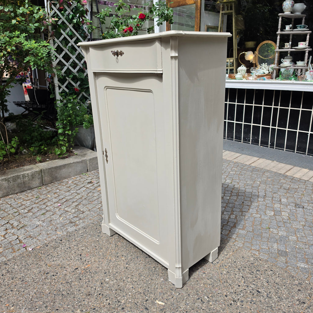 Antikes Gründerzeit-Vertiko um 1890 – Graubeige - Shabby Chic