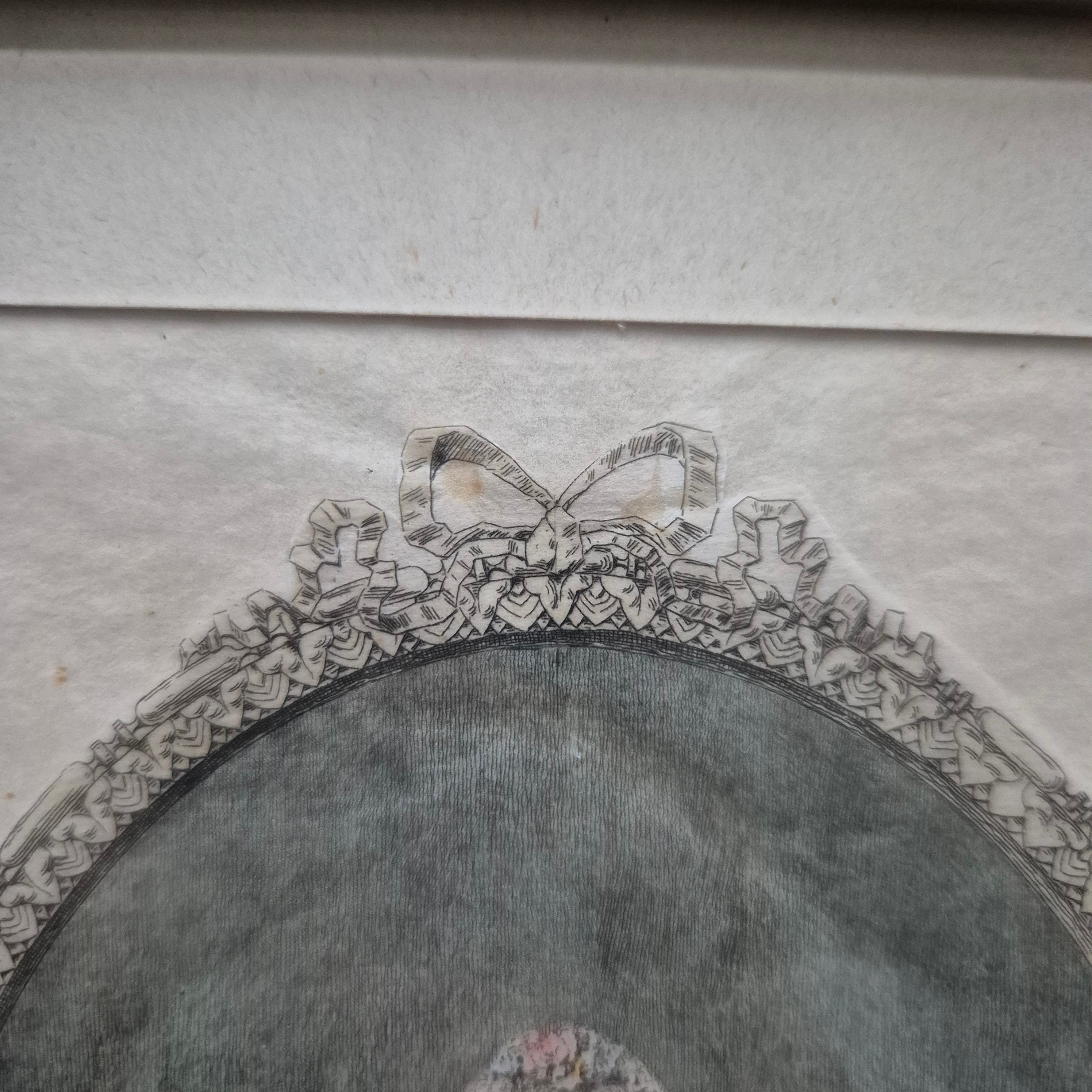 Antiker Farbstich „Madame Adélaïde de France“ – Radierung von G. Mercier (gerahmt)