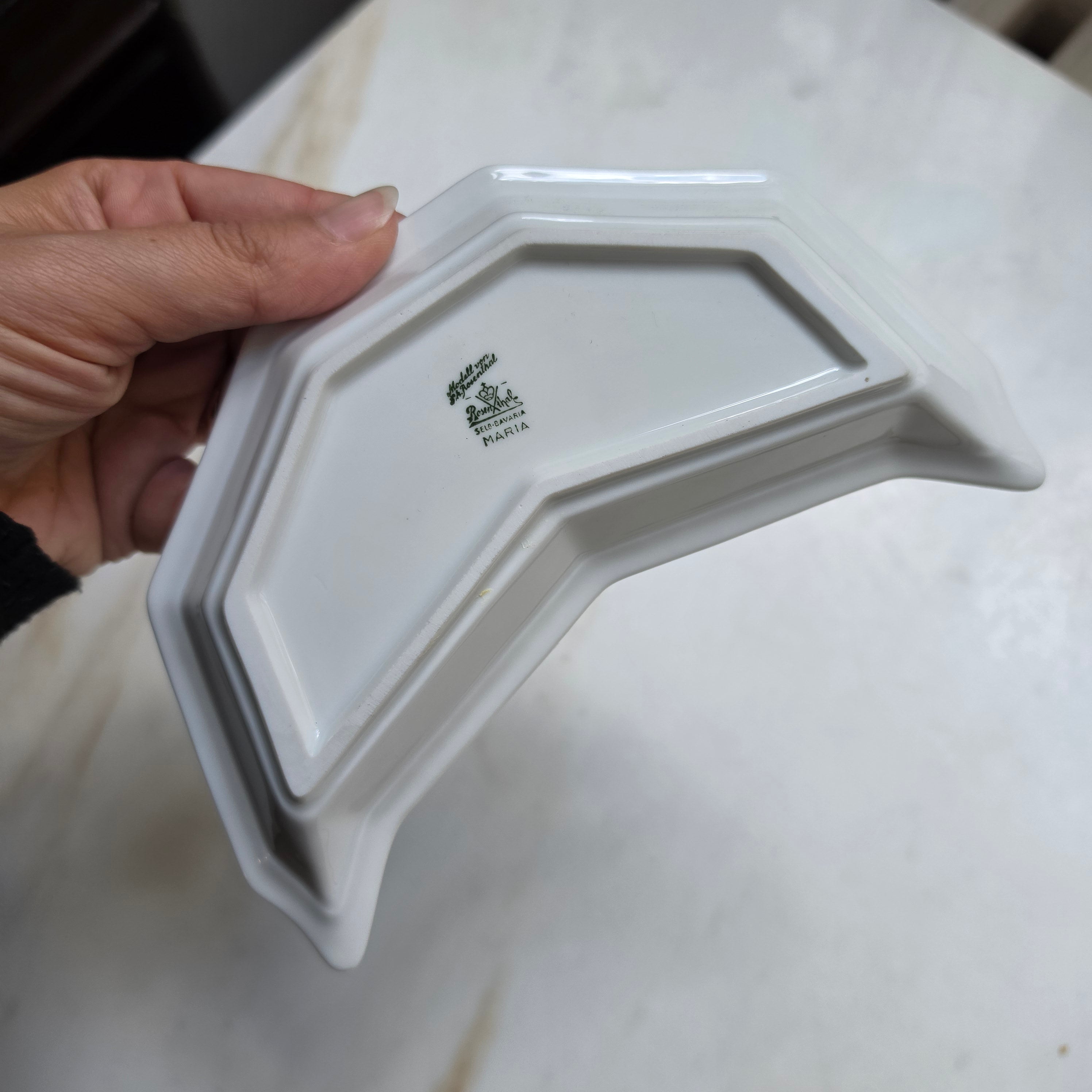 Rosenthal „Maria Weiss“ – Halbmondschale / Beilagenschale (Porzellan)