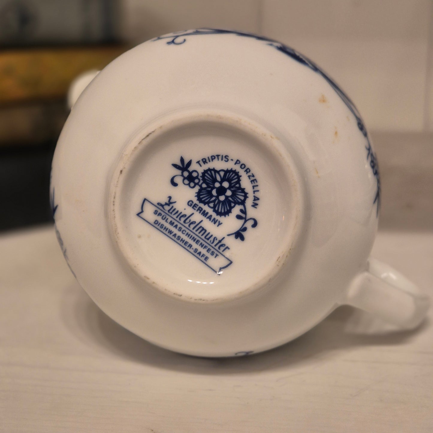 Triptis Porzellan Germany Zwiebelmuster Kännchen Sahnekännchen Milchkännchen