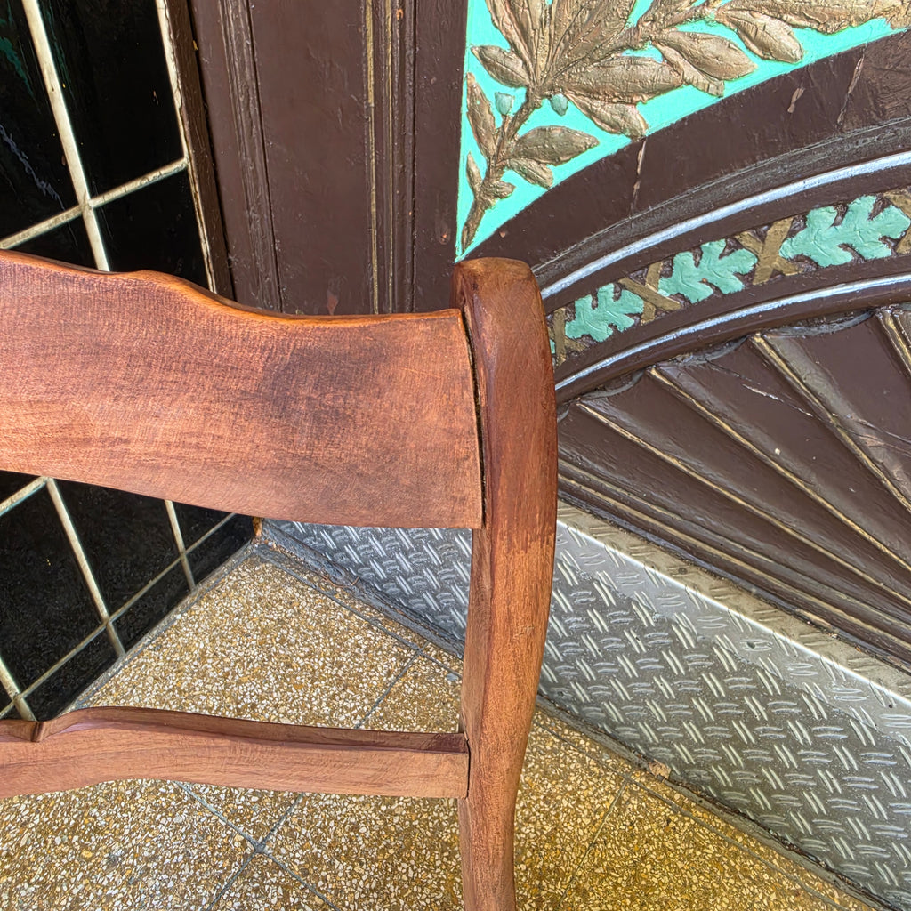 Antiker Biedermeier Stuhl - gepolstert - Nussbaumholz