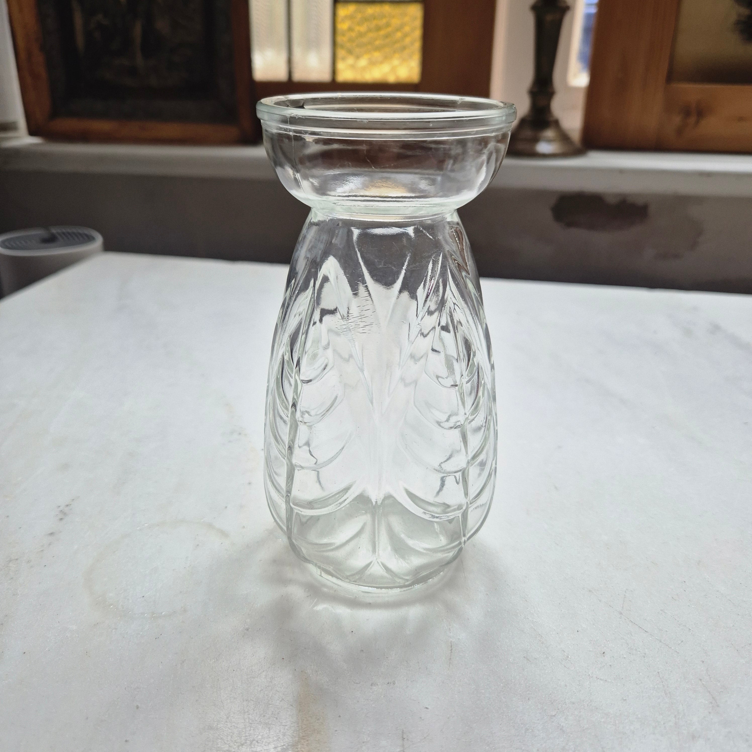 Vintage  Hyazinthenvase - Hyazinthenglas Vase - Pressglas