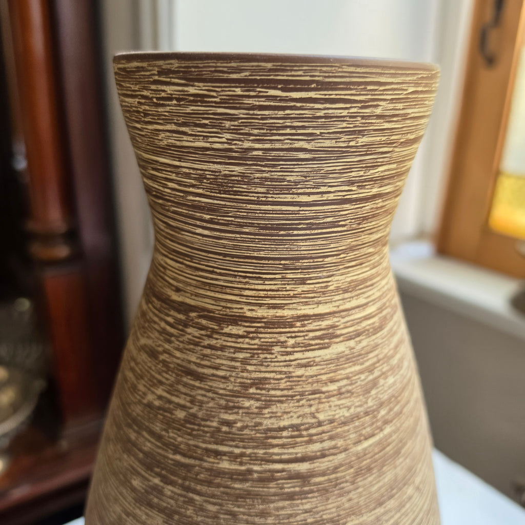 Vintage Keramikvase in warmen Erdtönen - Handarbeit Signiert