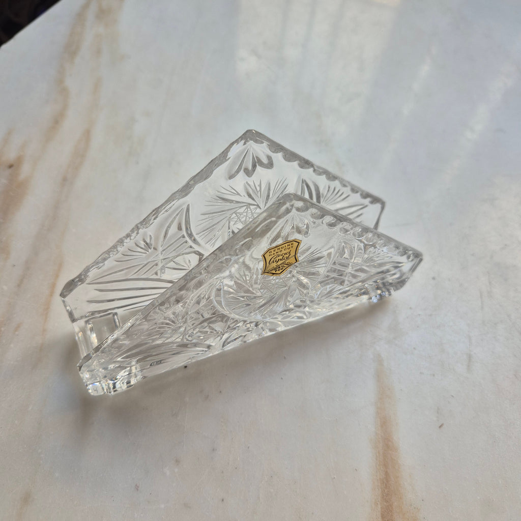 Vintage Bleikristall Serviettenhalter