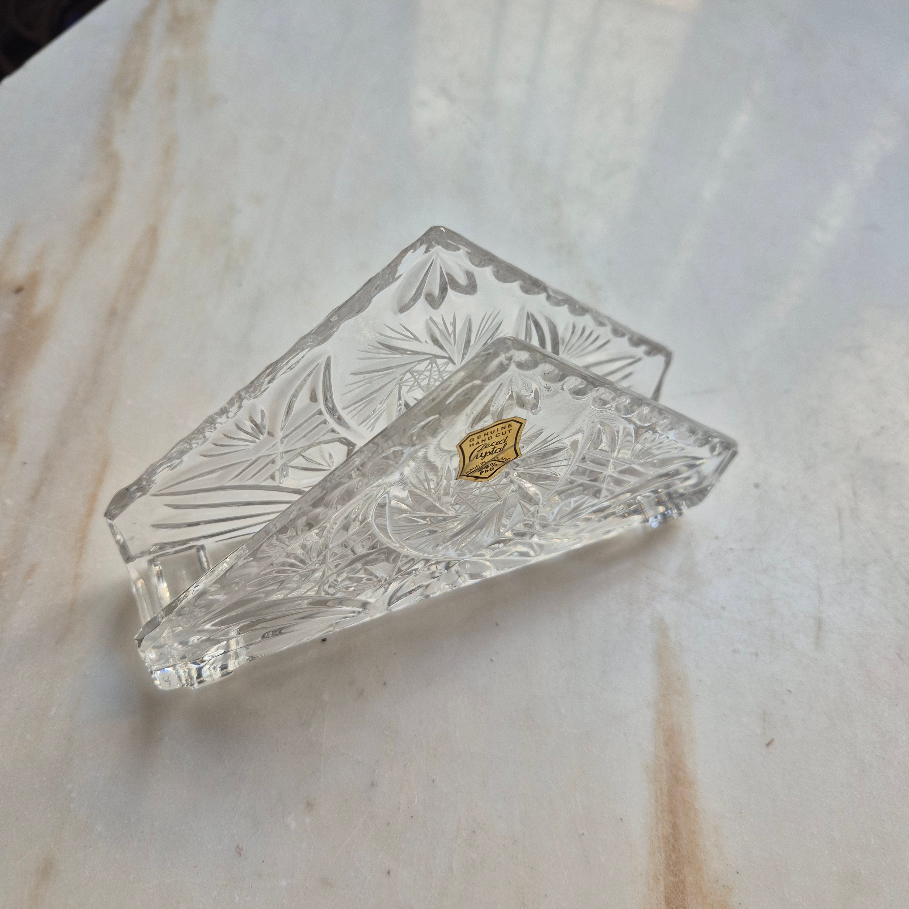 Vintage Bleikristall Serviettenhalter