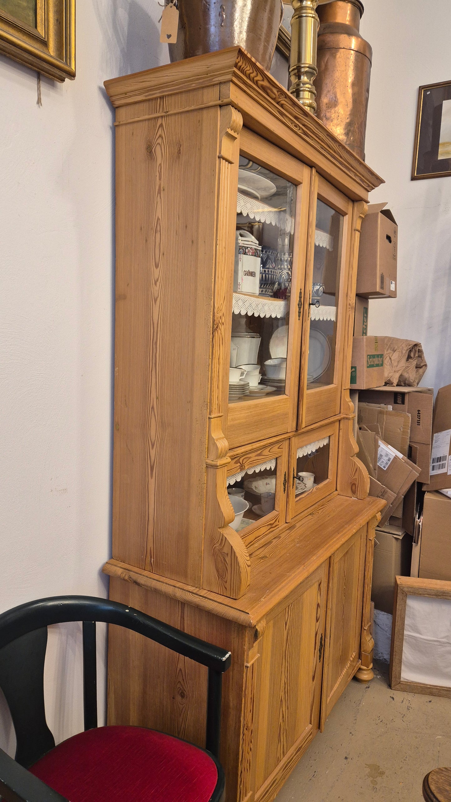 Antikes Jugendstil Landhaus Küchenbuffet Alt Vollholz Kiefernholz