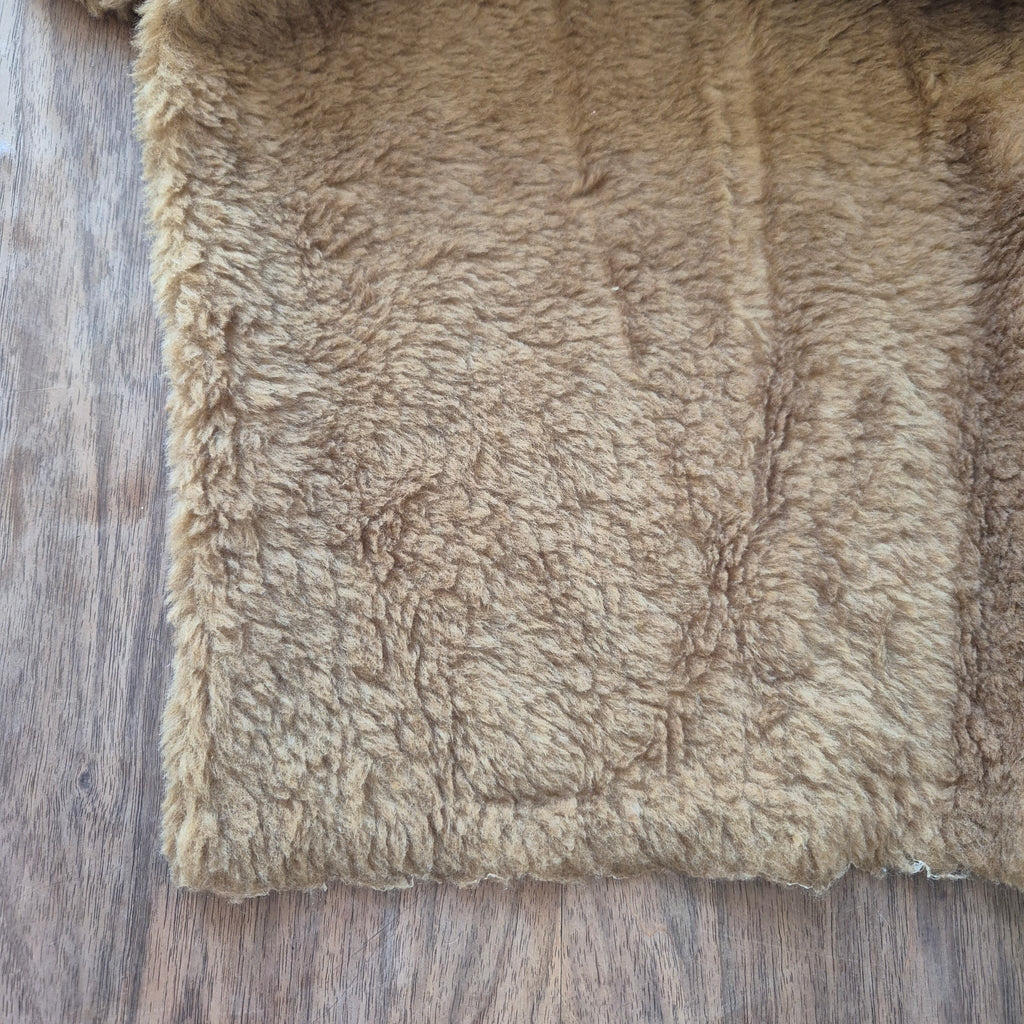 Vintage Futterfell Stoffrest Kunstfell braun 102x 165cm kuschelig