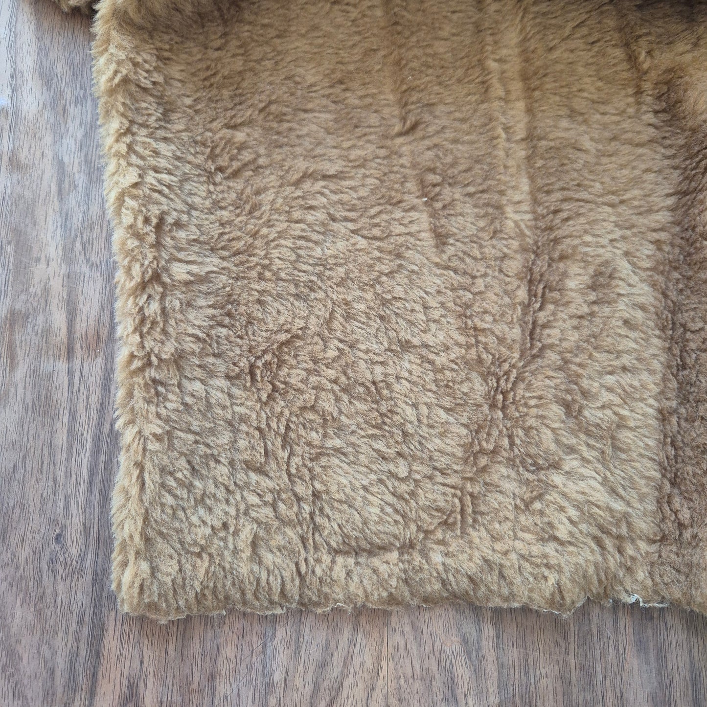 Vintage Futterfell Stoffrest Kunstfell braun 102x 165cm kuschelig