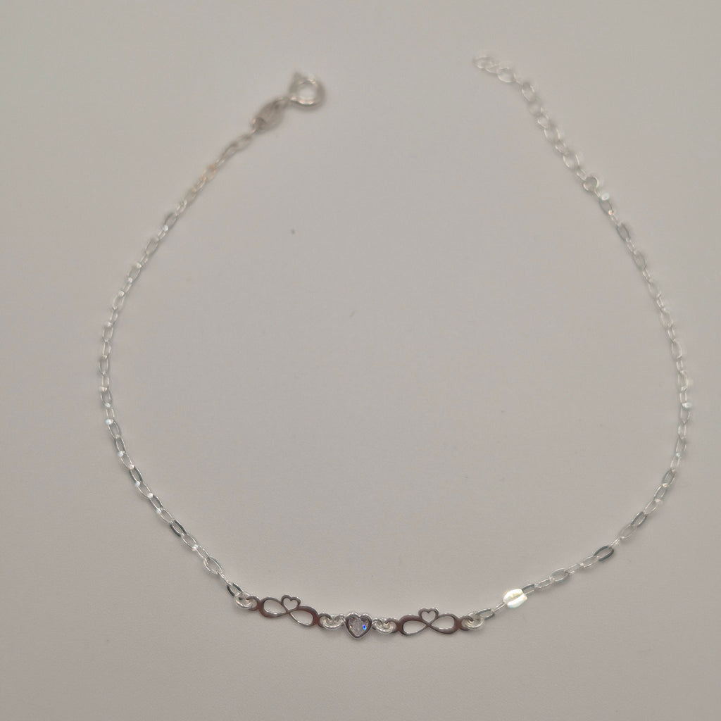 Zartes Fußkettchen Silber 925 Infinity Unendlich