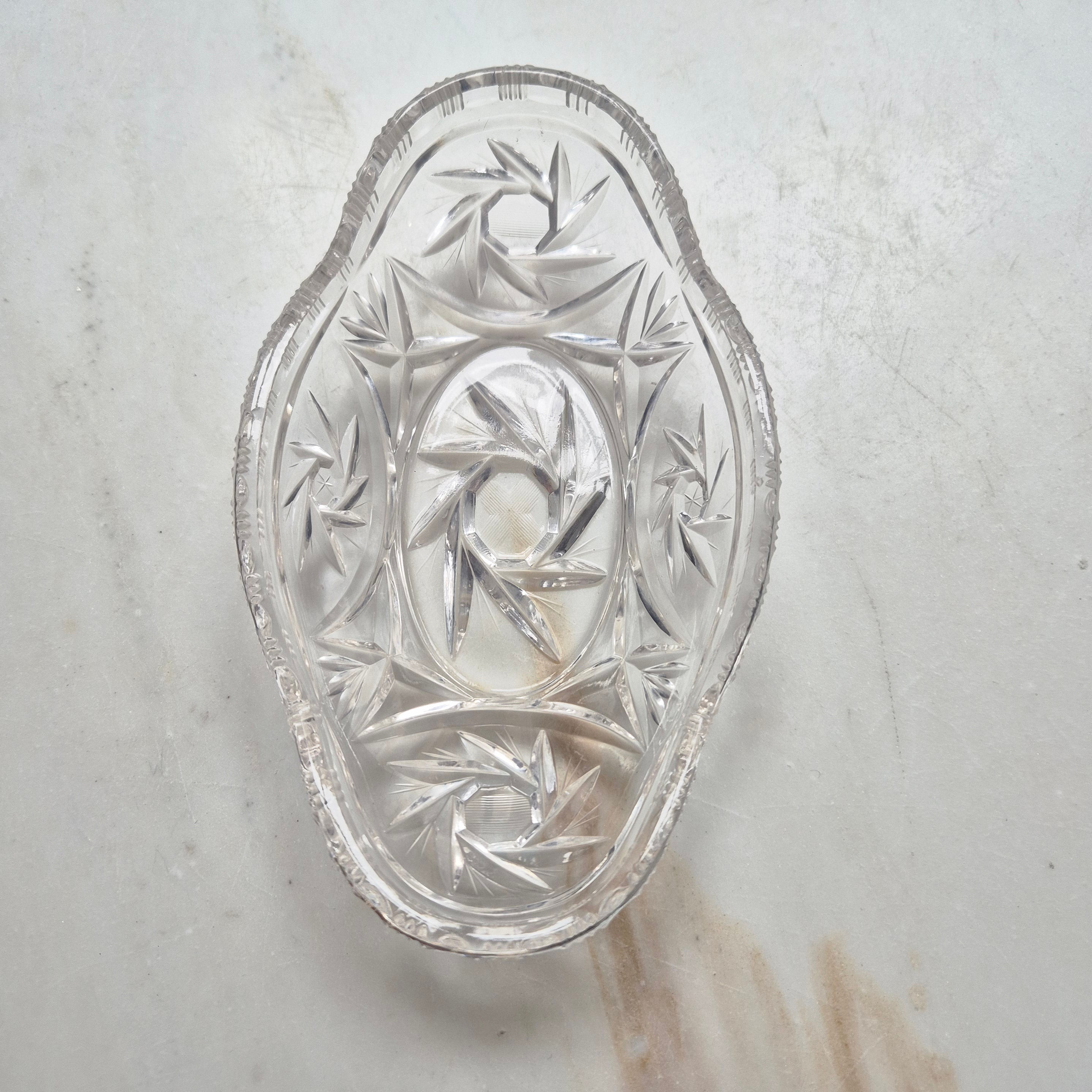 Vintage Bleikristall Schale Sternmotiv