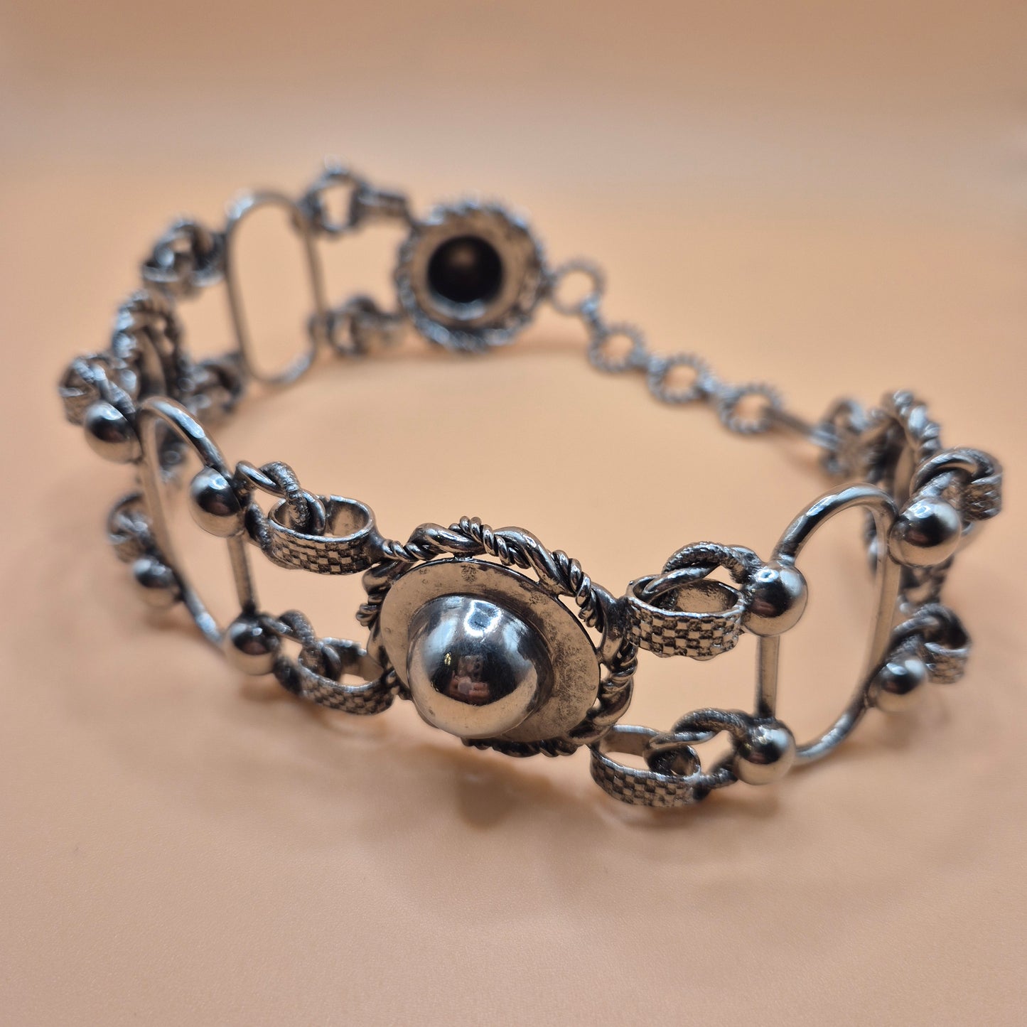 Vintage silberfarbender Chocker 90er Jahre Handmade