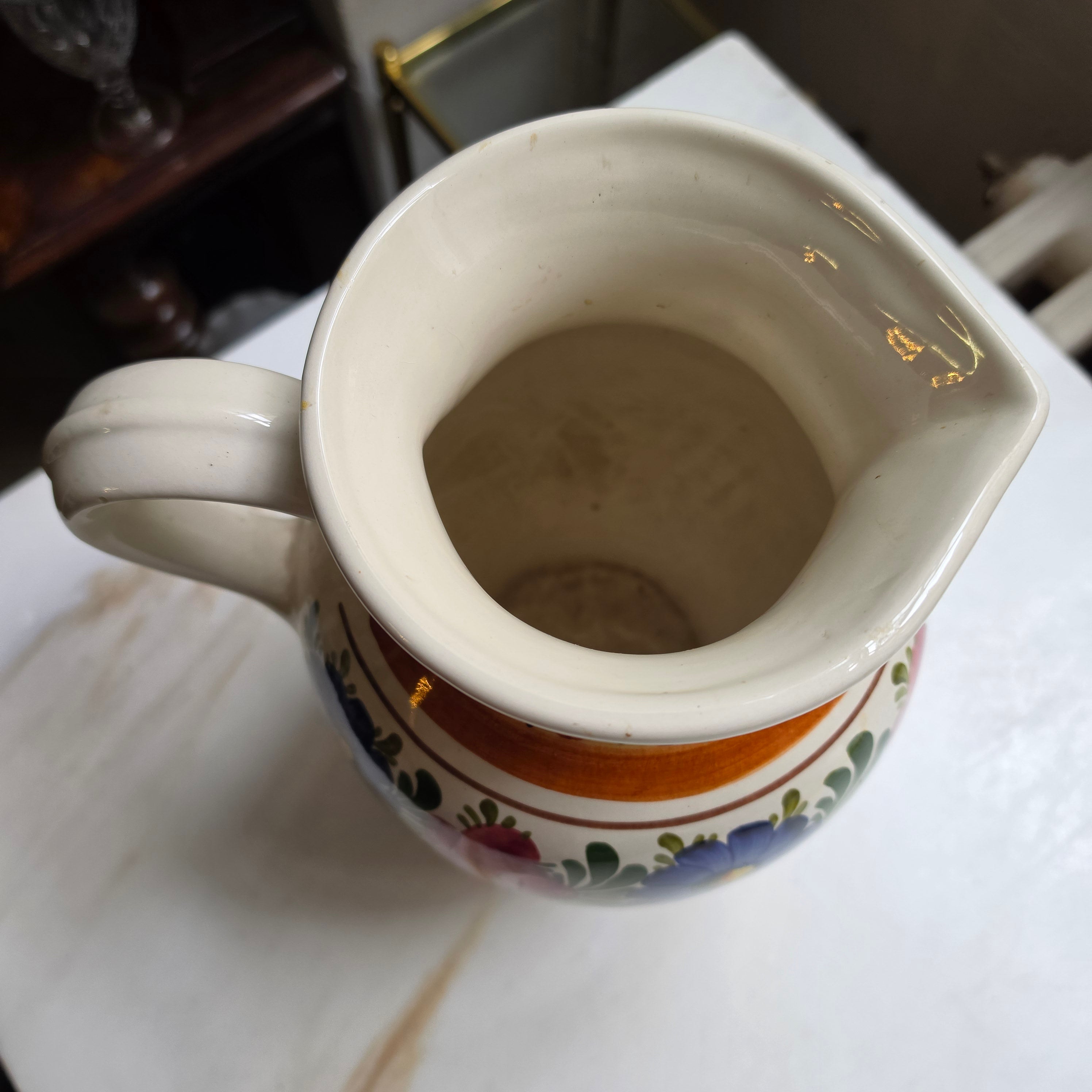 Original Wechsler Tirolerkeramik Krug – Handgemalt – Schwaz / Austria