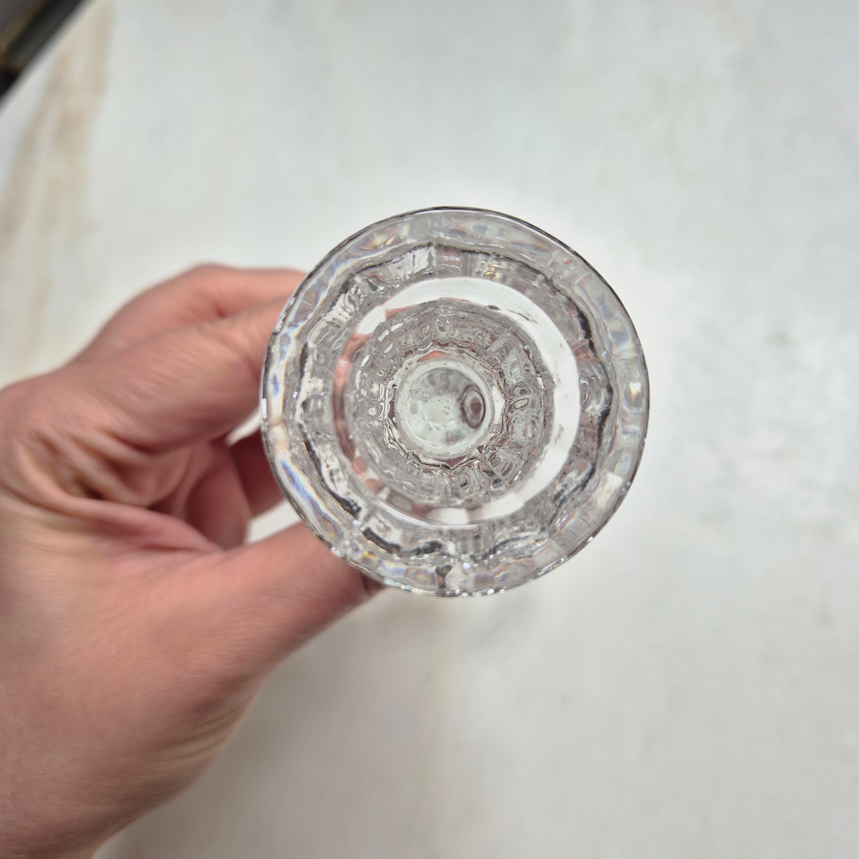 Vintage Kerzenhalter Kristall Glas Kerzenständer