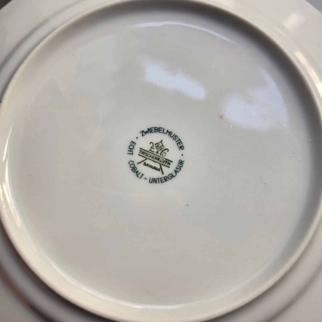 Vintage Tirschenreuth Bavaria Teller "Zwiebelmuster" – Echt Cobalt, Unterglasur