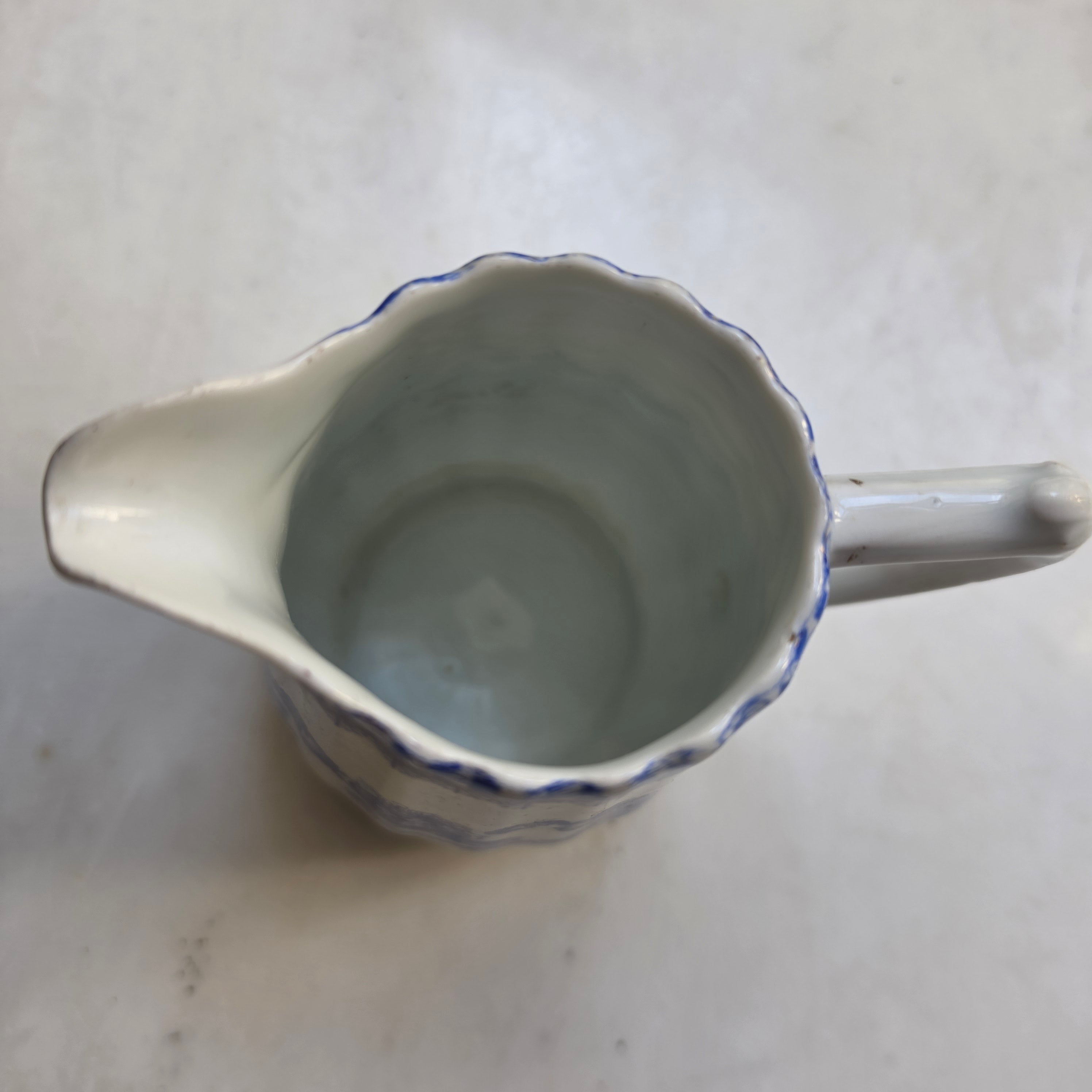Antikes Vintage Milchkännchen „China Blau“ – Echt Tuppack Tiefenfurt