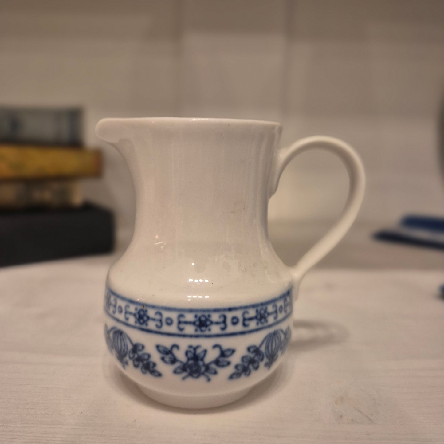 Vintage Milchkännchen blau weiß Kahla GDR Koboltunterglasur Zwiebelmuster