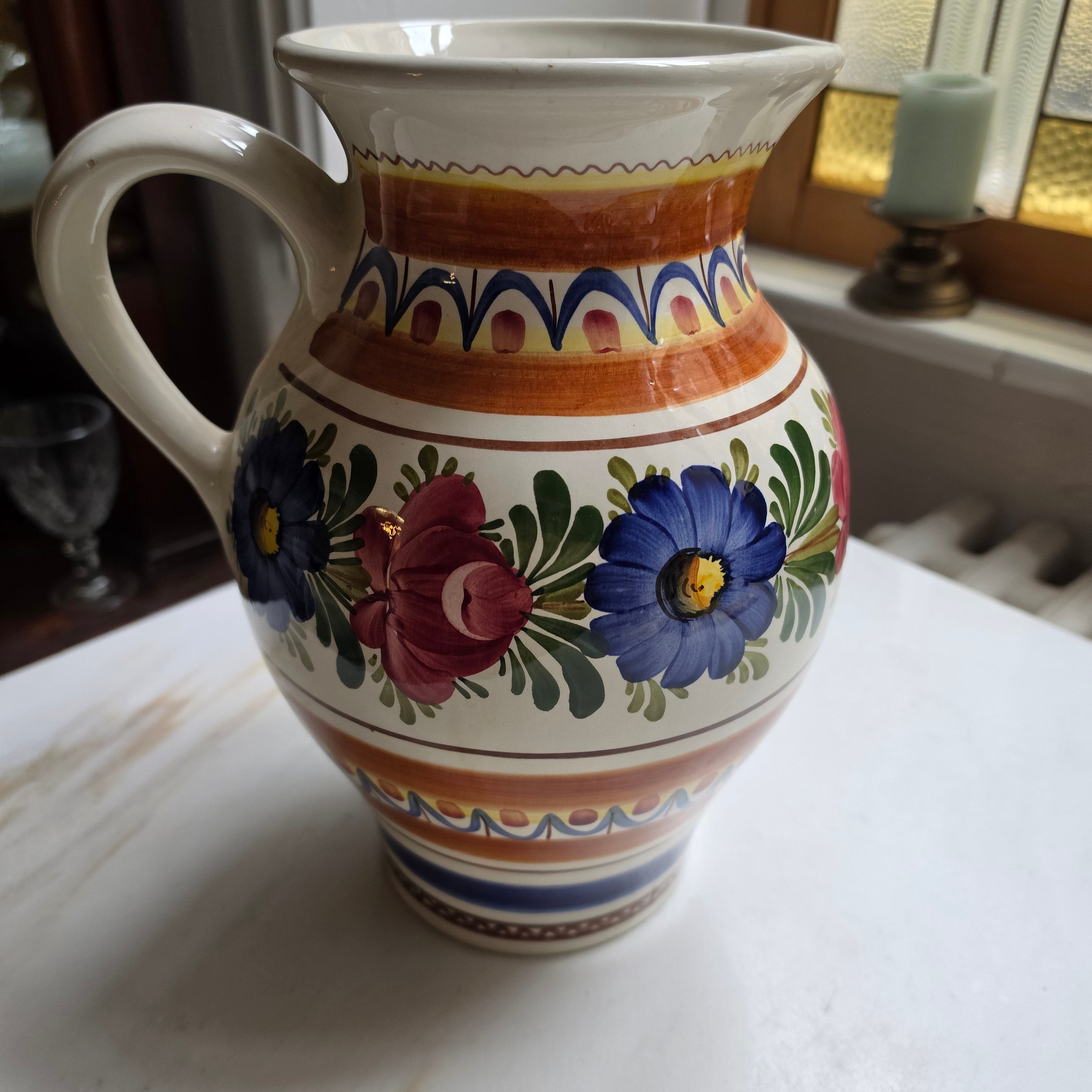 Original Wechsler Tirolerkeramik Krug – Handgemalt – Schwaz / Austria