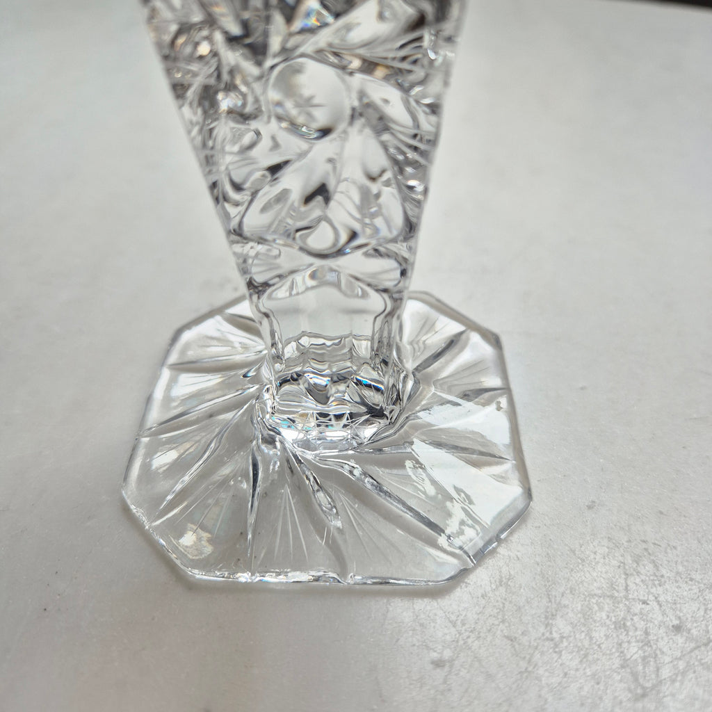 Vintage Kerzenhalter Kristall Glas Kerzenständer