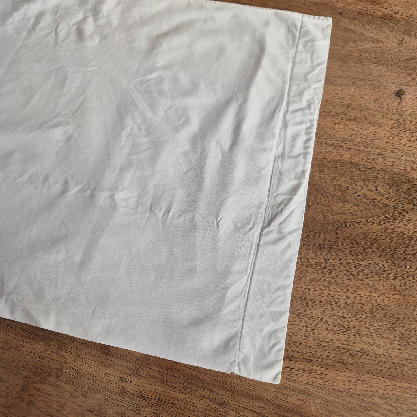 Antiker weißes Kopfkissenbezug zum Schnüren 60x48cm (Minimale Löcher)