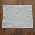 Antiker Kissenbezug für Baby Puppen Kissenhülle klein 31x42cm Baumwolle beschädigt Monogramm CH.