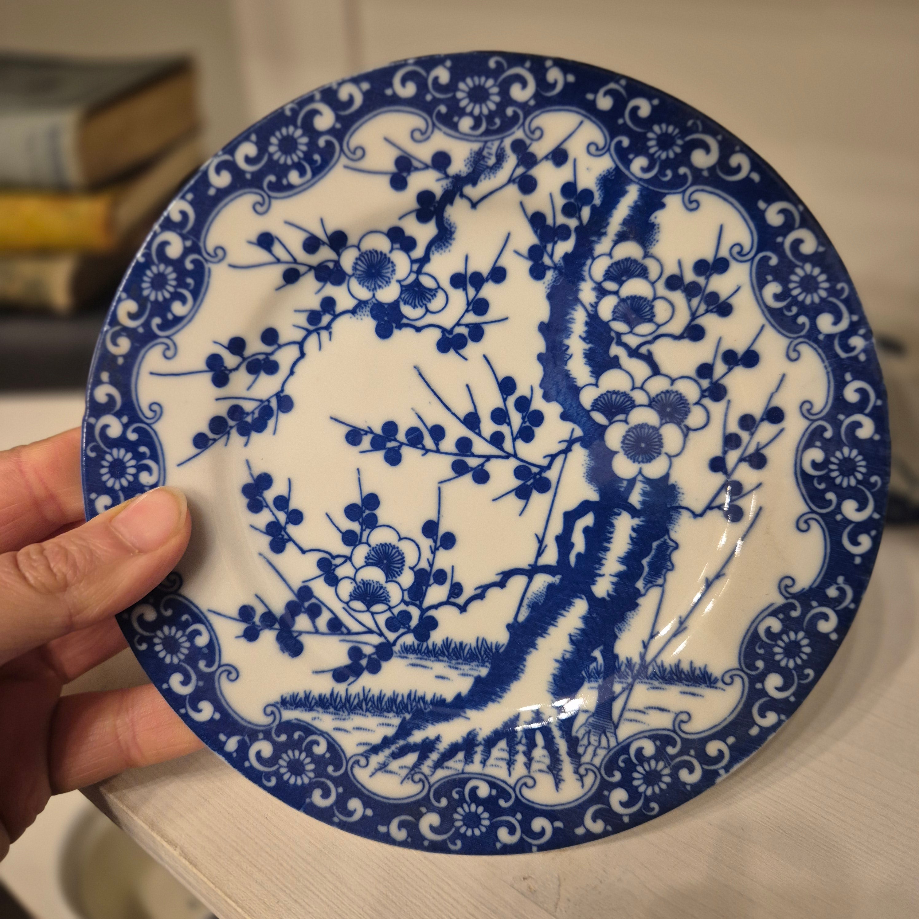 Japanisches 70er Jahre Vintage Gedeck Sammeltasse Kirschblüte hauchdünn