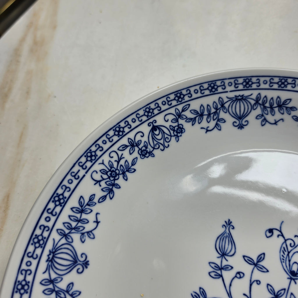 Vintage Kahla Porzellan-Teller - Klassisches Zwiebelmuster Blau-Weiß - Made in GDR / DDR