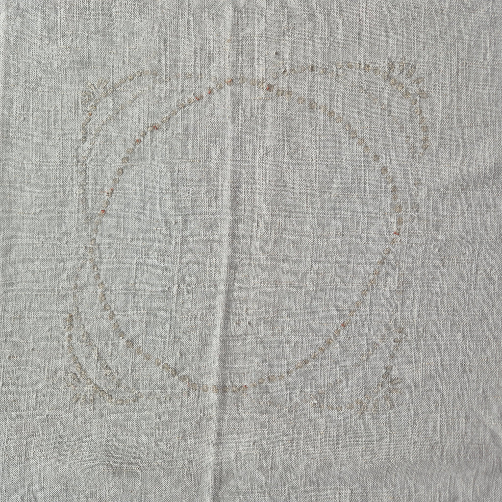 Antike Leinen Tischdecke 88x145cm mit Stockflecken / zum weiterbearbeiten 🤍