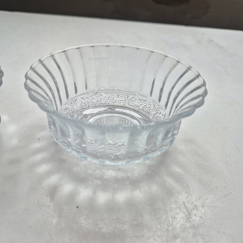 2x kleine Vintage Glasschälchen