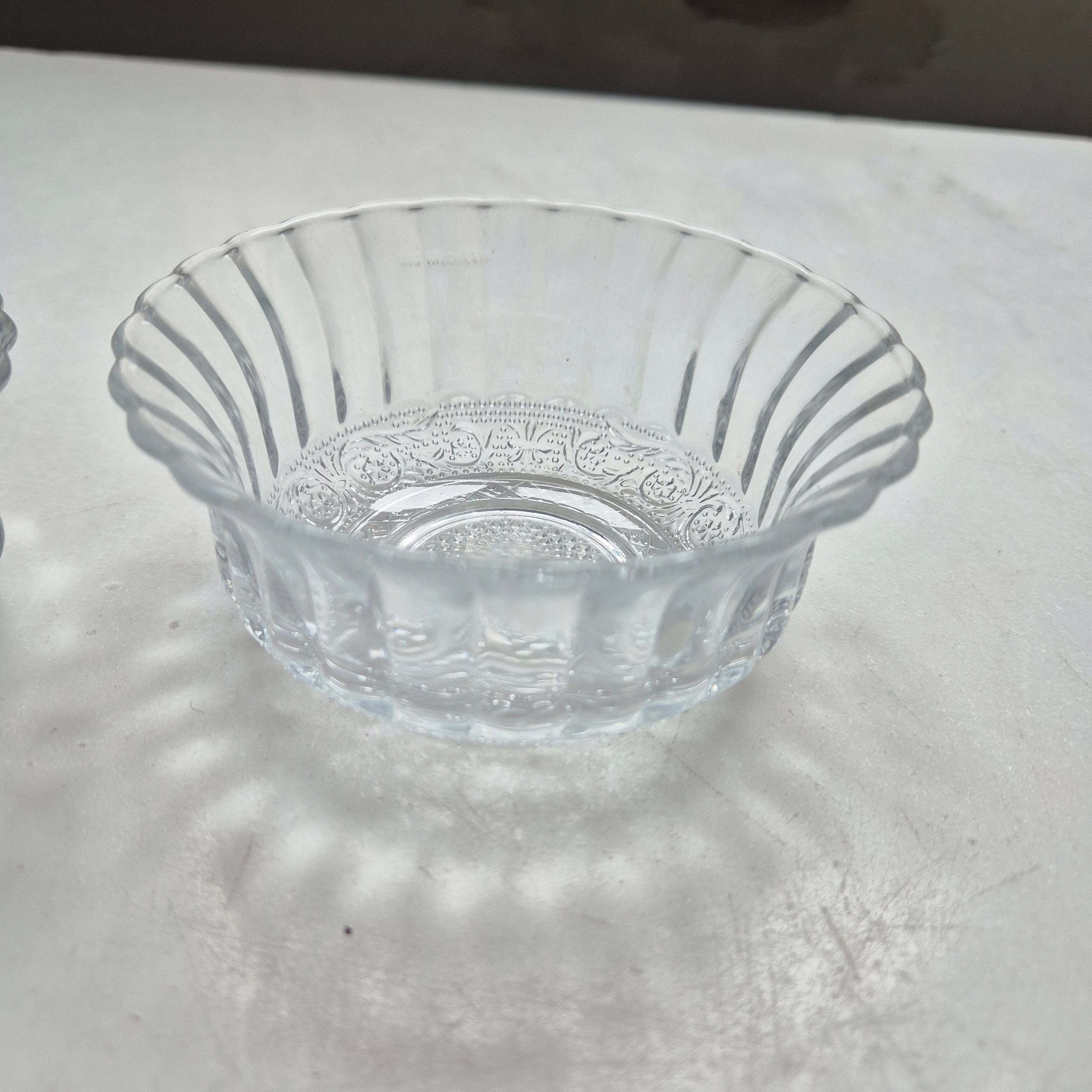 2x kleine Vintage Glasschälchen