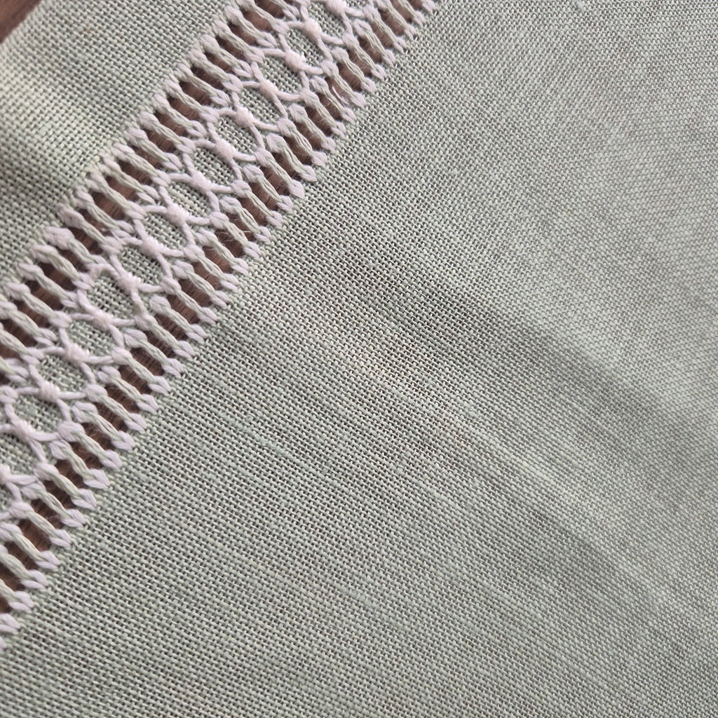 Antike Handgemachte Baumwolle Tischläufer Mintgrün 50x105cm