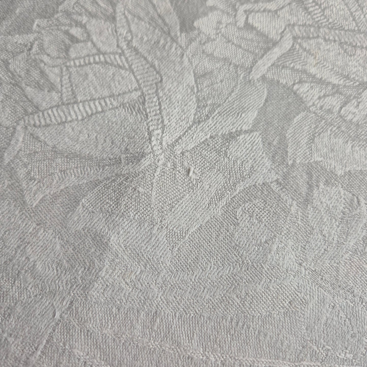 Antikes Jugendstil Küchen-&Geschirrtuch Damast Baumwolle Monogramm M.J. Rosen