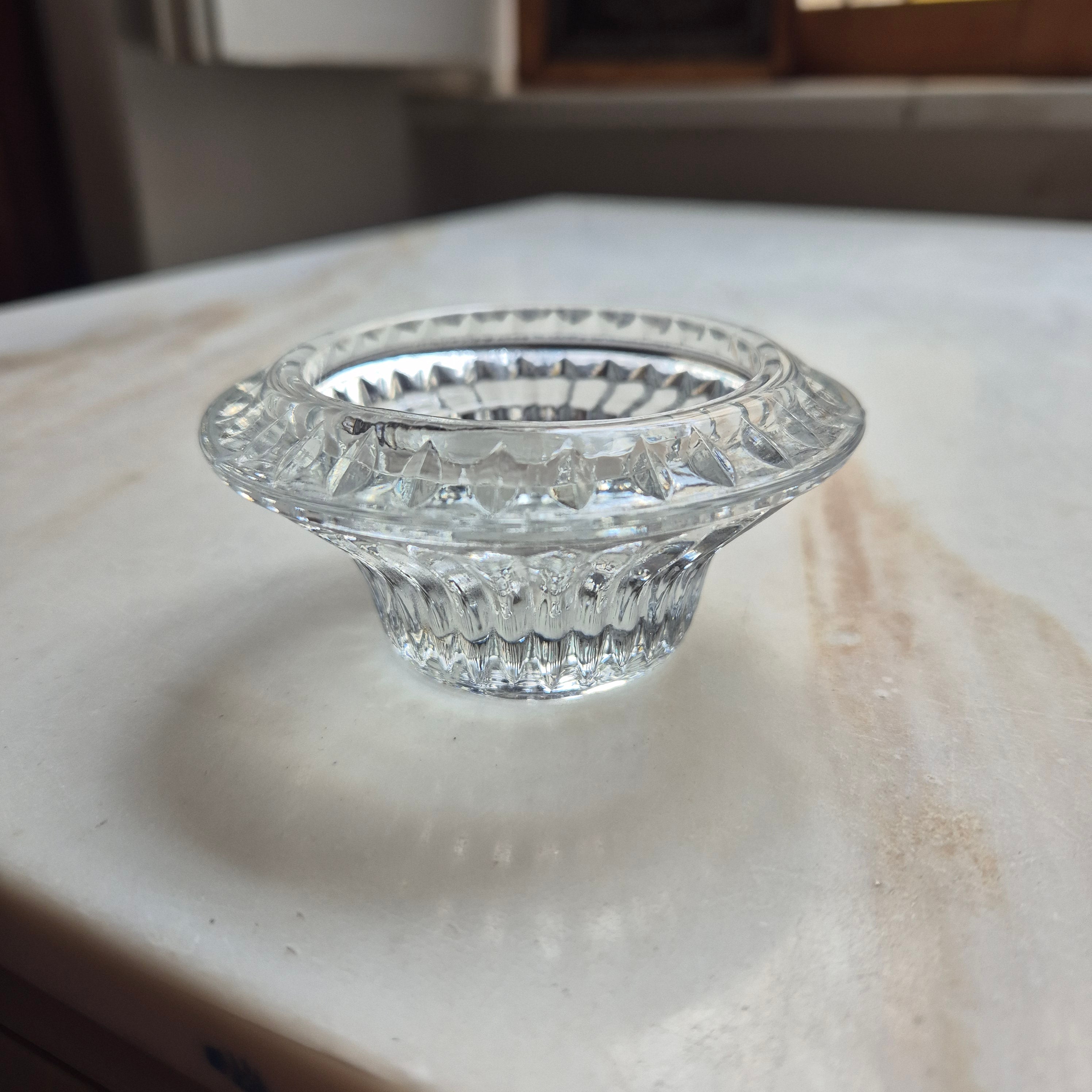 Vintage Etagere Kerzenständer Glas Kristall