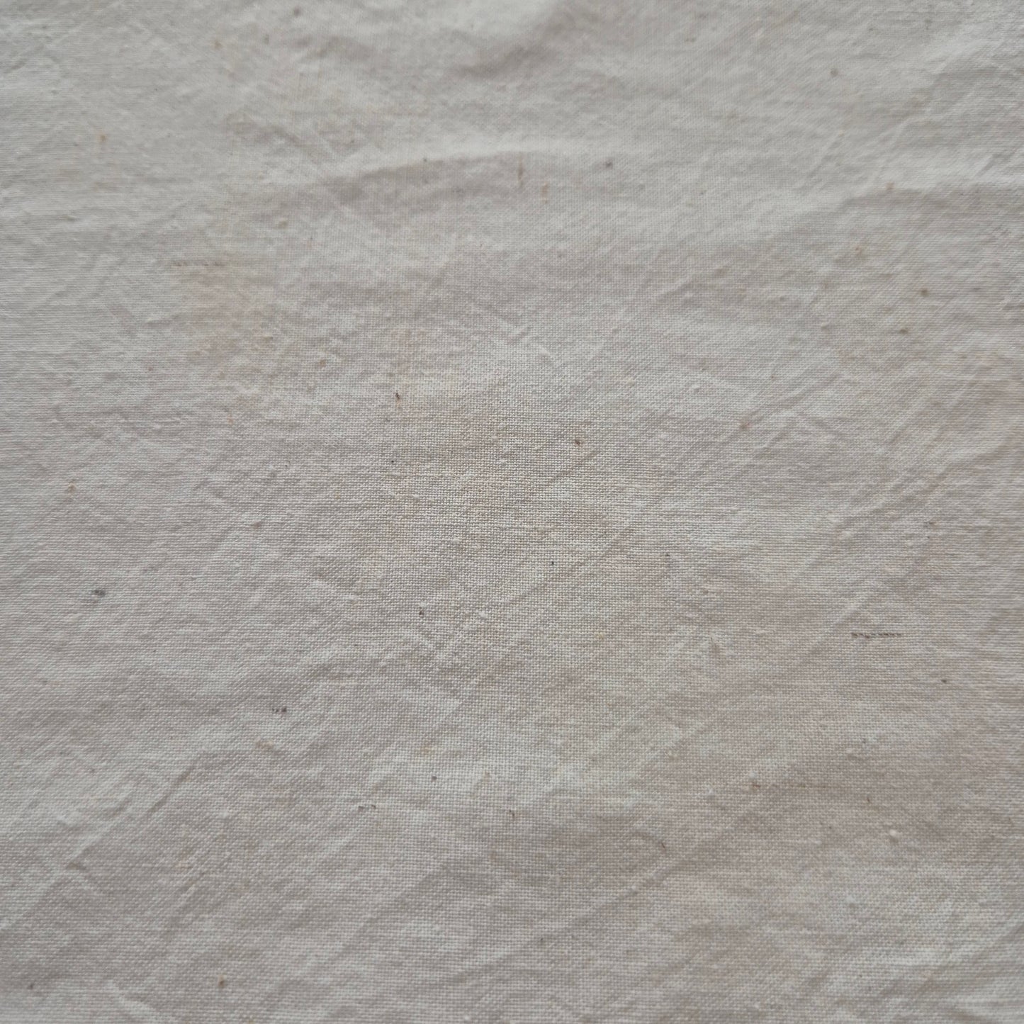 Vintage Baumwolle Stoff Natur creme beige Stoffrest 95x150cm