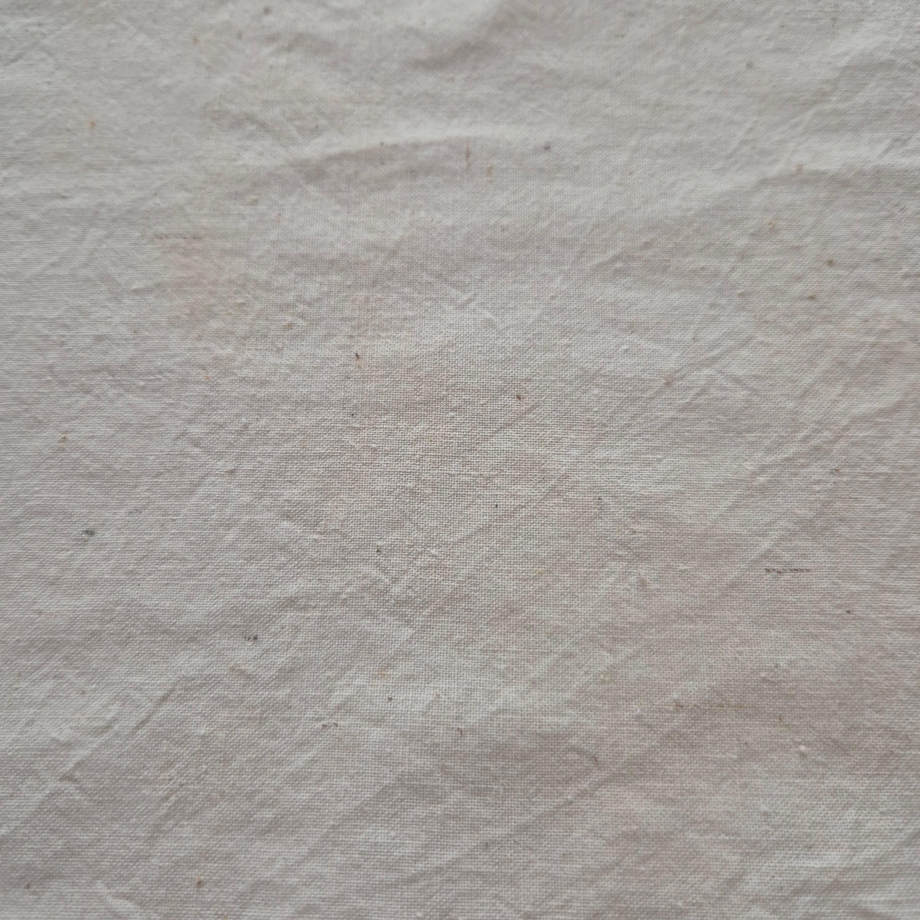 Vintage Baumwolle Stoff Natur creme beige Stoffrest 95x150cm