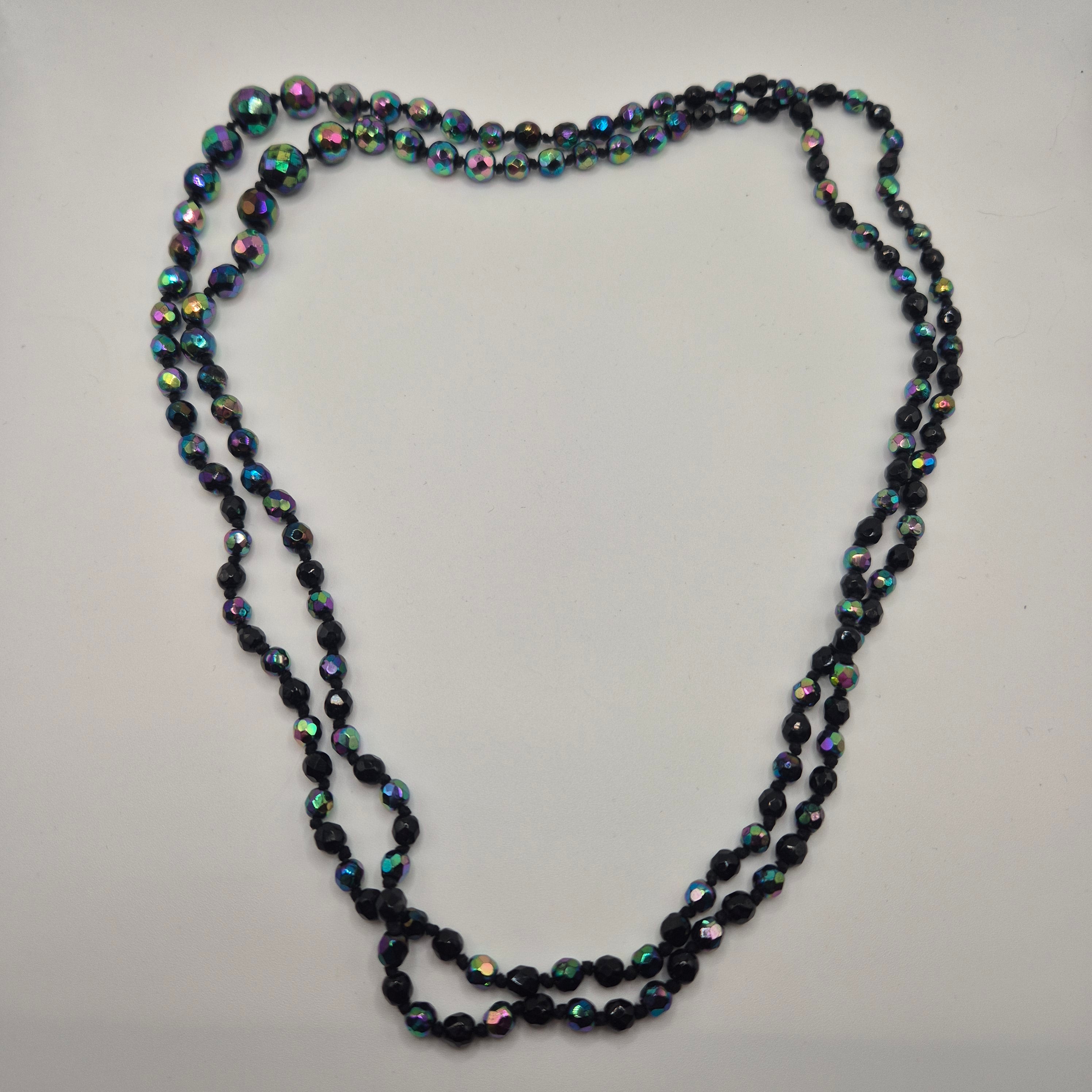 Kunstoff vintage kette bjnt schwarz