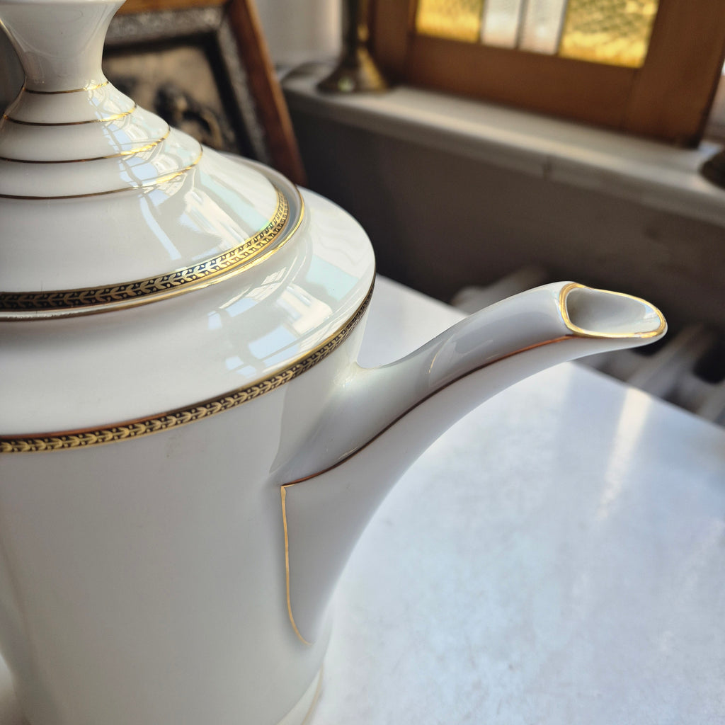 Große Kaffeekanne Porzellan mit Goldrand - Schönwald Bavaria