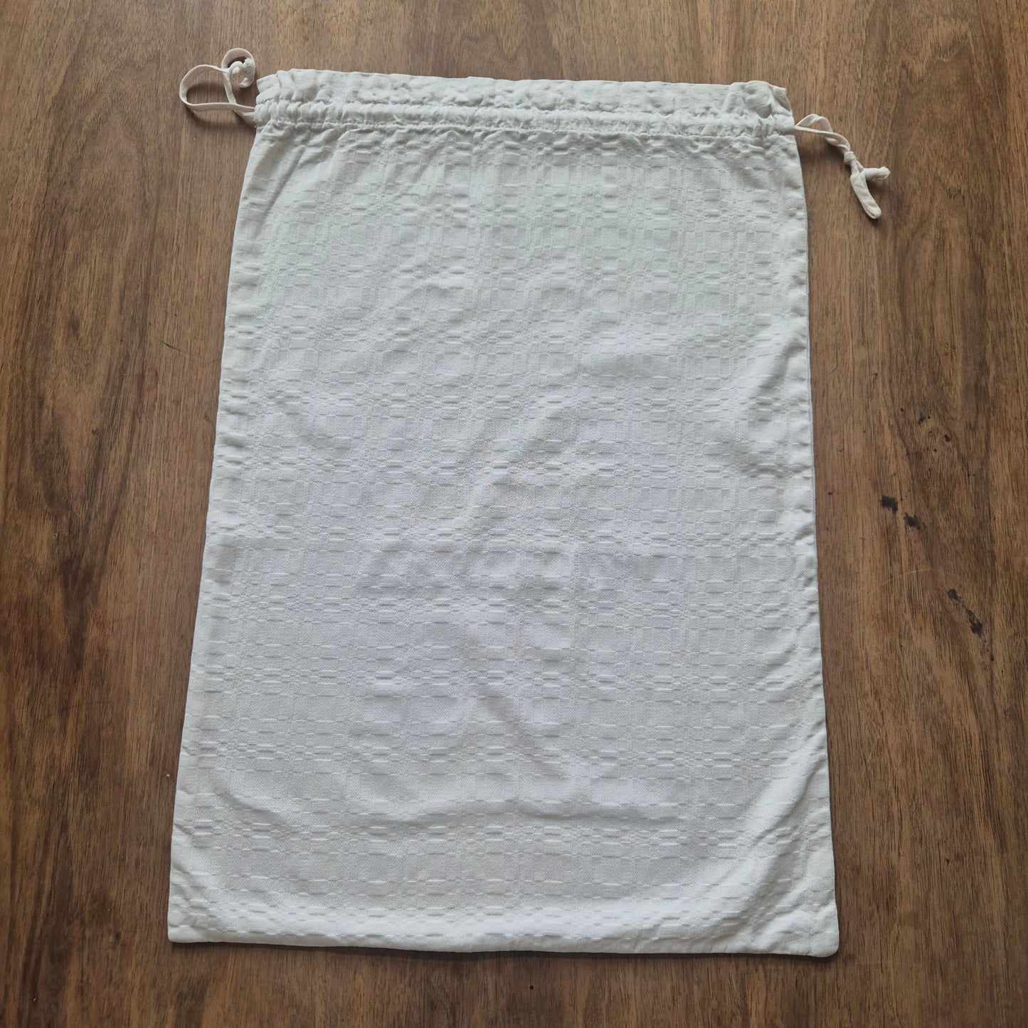 Antiker Baumwolle Wäschesack 43x62cm Handgemacht