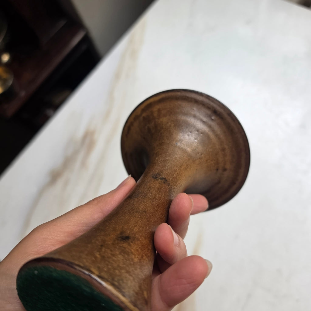 Vintage Keramik-Vase im Wabi-Sabi Stil – Erdige Braun- & Bronzetöne