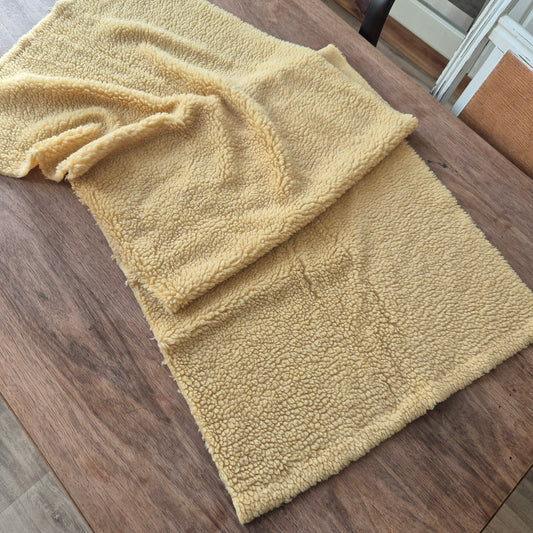 Vintage beiger Futterstoff kuschelig Teddy 53x 153cm zum Nähen!