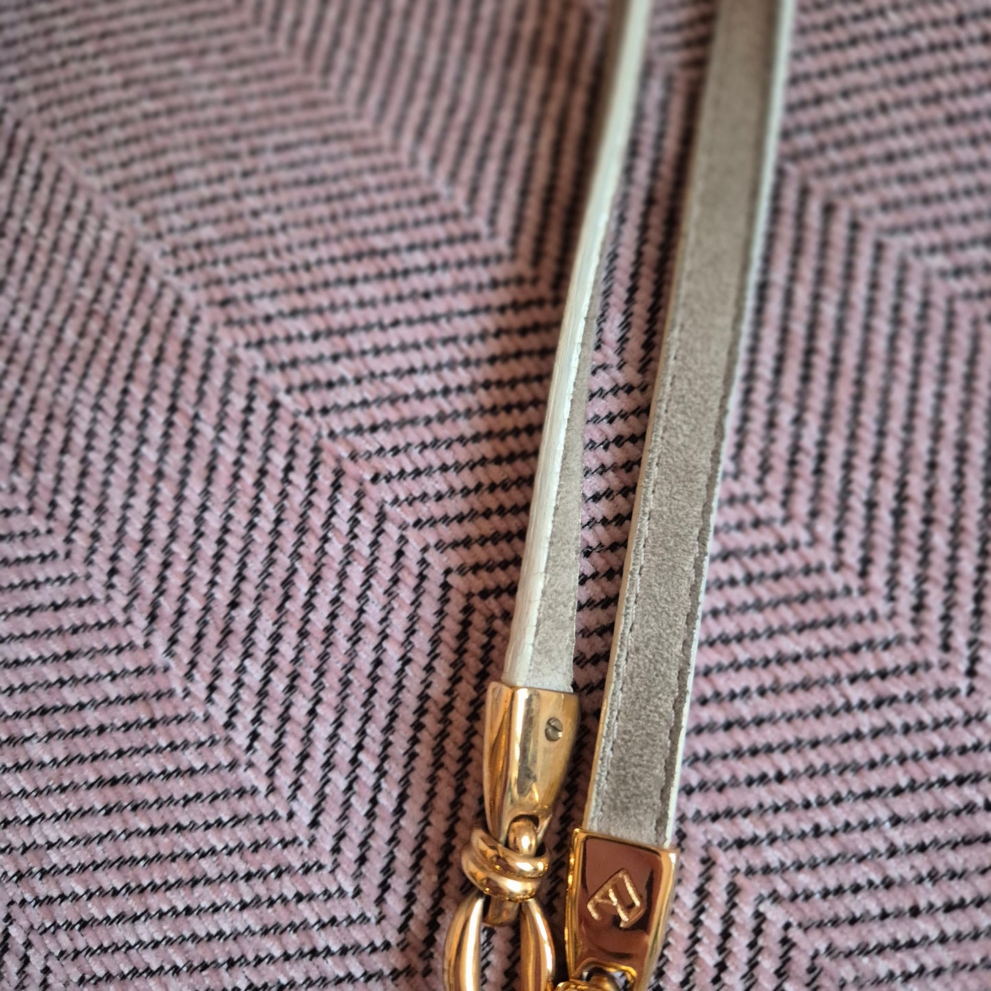 Edle 90er Jahre Alexander NICOLETTE Vintage Tasche | Grau Gold | Wappen-Logo