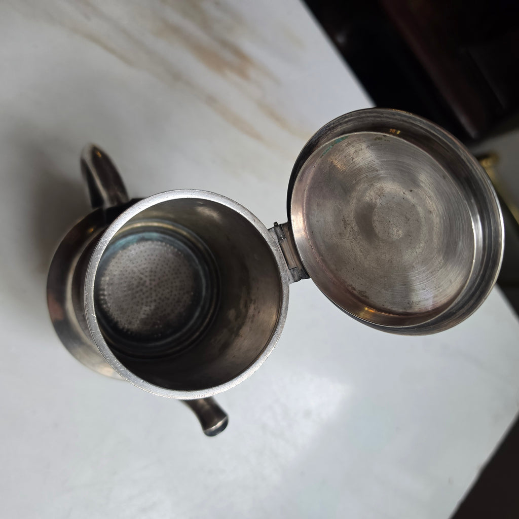 Antiker WMF Espressokocher / Kaffeekanne – Versilbert, 0,3L mit Innensieb, ca. 1920-1940