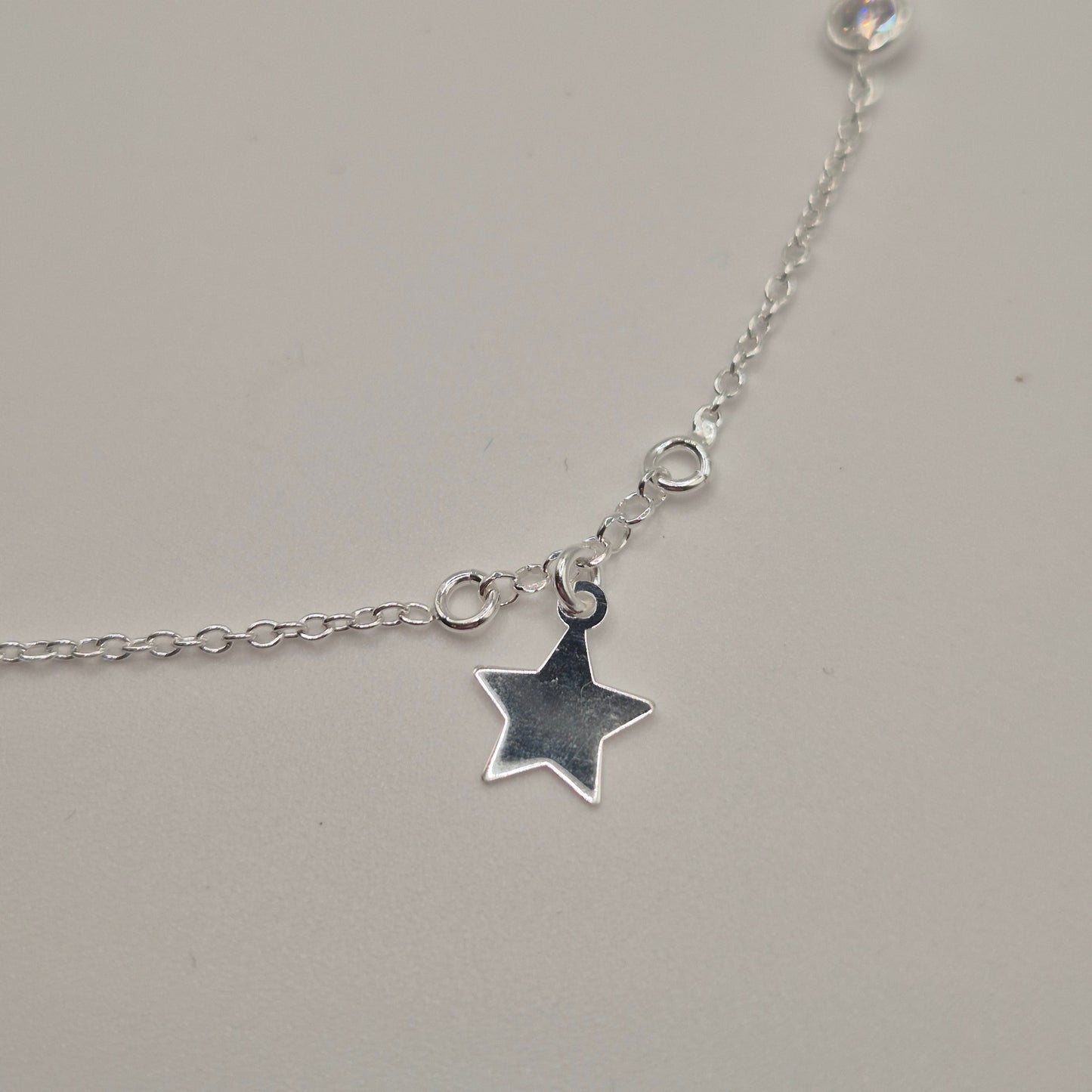 Zartes Fußkettchen Silber 925 Sterne