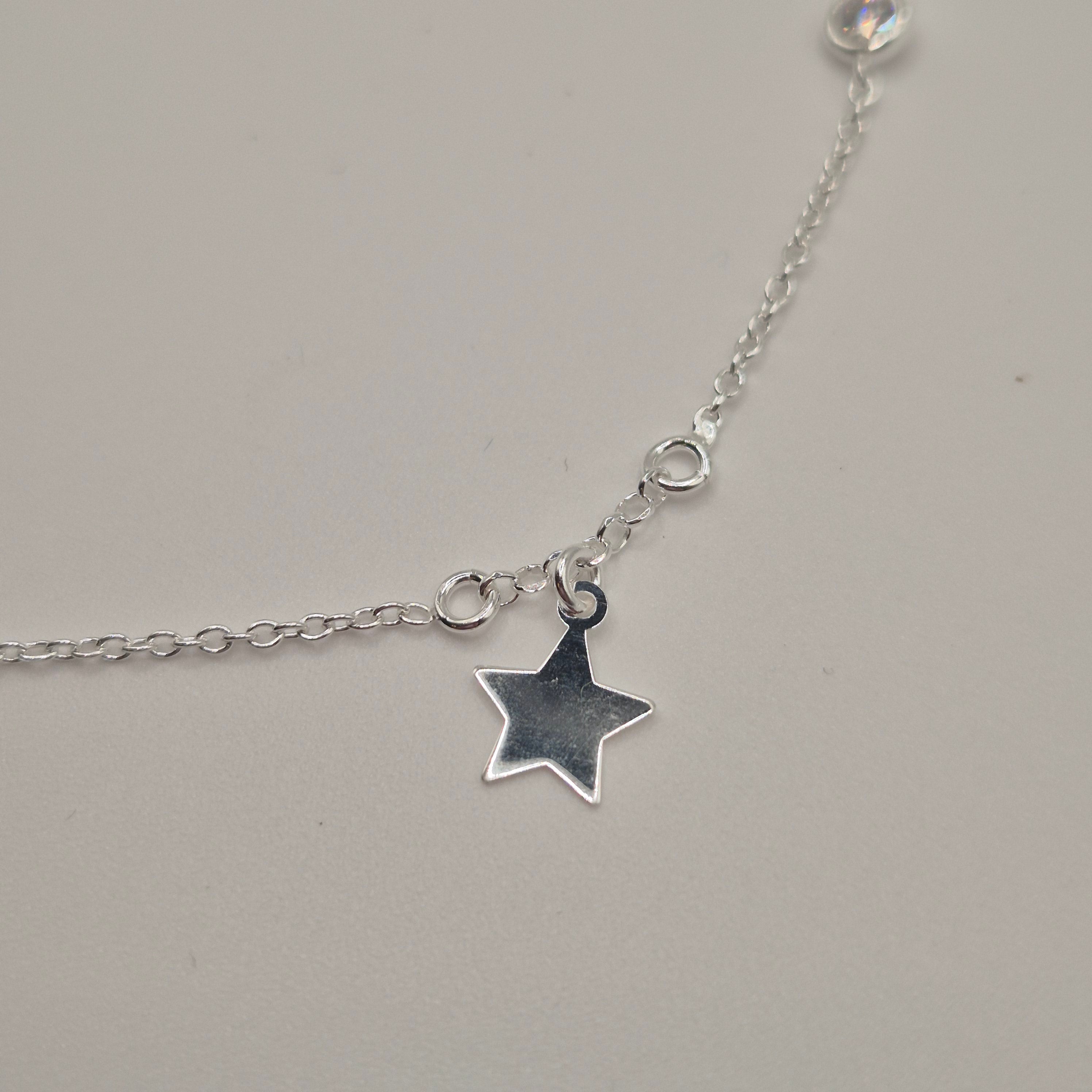Zartes Fußkettchen Silber 925 Sterne
